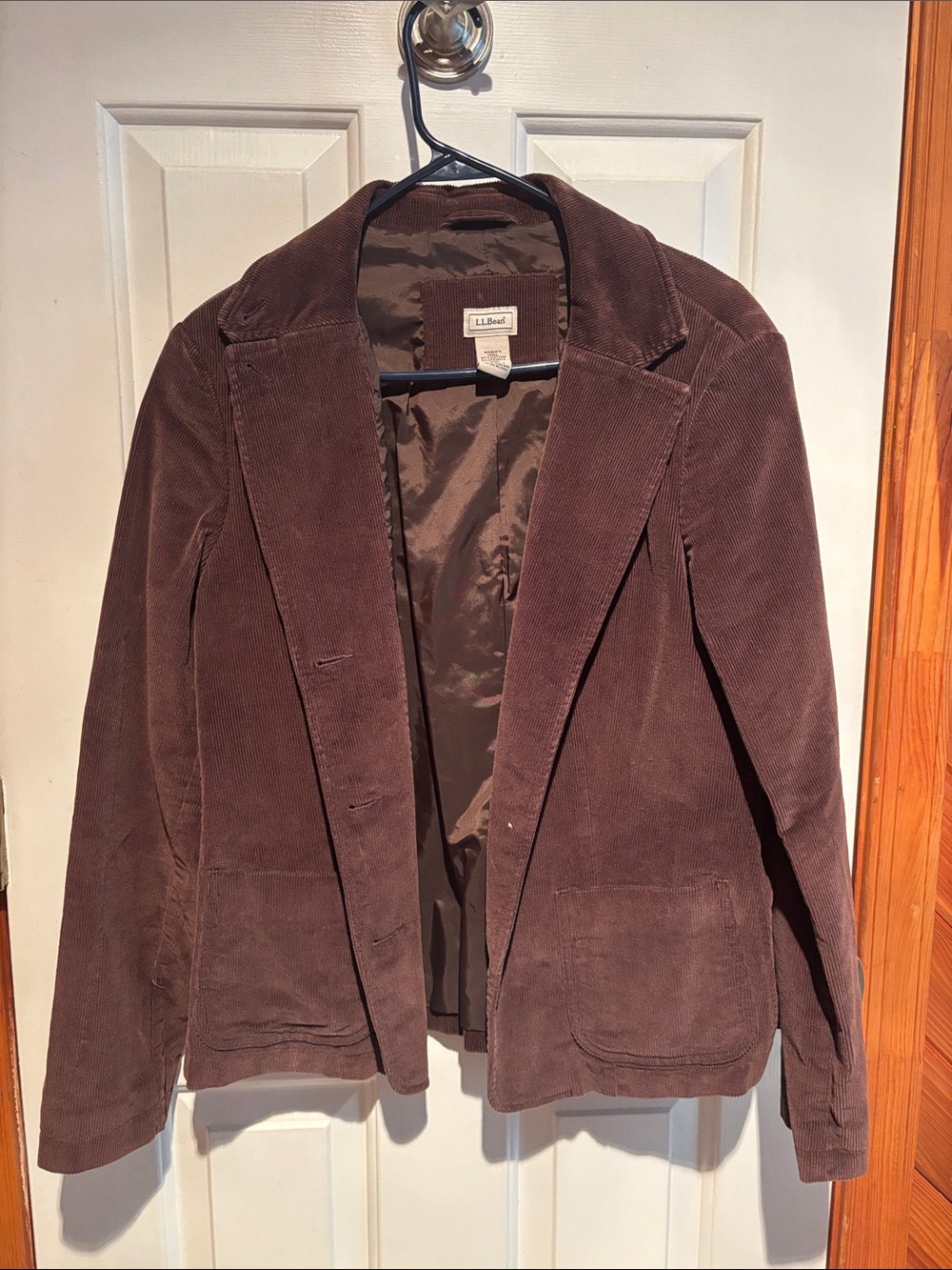 L.L. Bean Women's Brown Corduroy Blazer Jacket